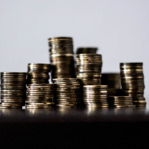 a stack of coins